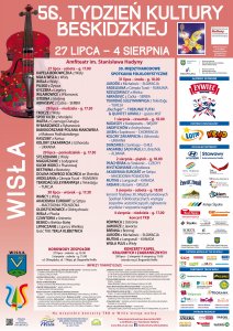 Plakat koncertów w Wiśle